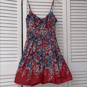 Pink and floral summer dress